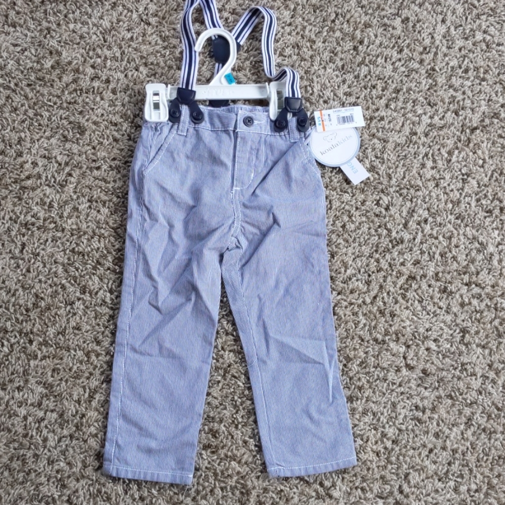 Koala Kids boy's pants with matching suspenders